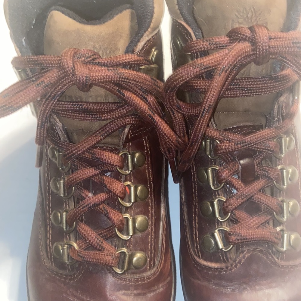 Brown leather Timberland hiking boots 🥾 size 7M - Picture 10 of 12